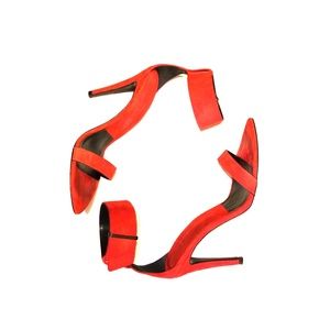 Red Zara Ankle strap heels